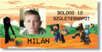 Personal Születésnapi banner fényképpel - Minecraft Banner mérete: 130 x 260 cm