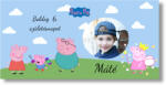 Personal Születésnapi banner fényképpel - Peppa malac Banner mérete: 130 x 260 cm
