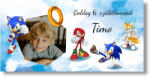 Personal Születésnapi banner fényképpel - Sonic Banner mérete: 130 x 65 cm