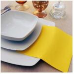 Pack Service textilhatású egyszínű szalvéta 40x40 cm 50 lap/csomag - sárga