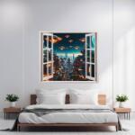 AVEX Folie imprimata color pentru decor perete locuinta, dimensiune 125 x 110cm, model: VIEW TO HAVEN 01