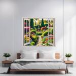 AVEX Folie imprimata color pentru decor perete locuinta, dimensiune 125 x 110cm, model: VIEW TO HAVEN 12