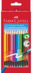 Faber-Castell Creioane colorate 12 culori cu guma eco Faber-Castell (FC116612) - dacris