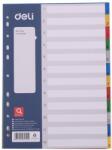 Deli Separatoare index plastic 1-12 color Deli (DLE5725A) - dacris