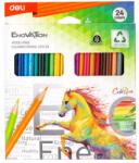 Deli Creioane colorate plastic 24 culori Deli (DLEC113-24)