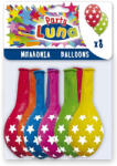 Luna Színes csillagos parti lufi szett 8db-os (000088936)