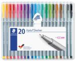 STAEDTLER Tűfilc készlet, 0, 3 mm, STAEDTLER "Triplus 334", 20 különböző szín 334 SB20 (334 SB20)