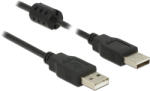 Delock USB 2.0-s kábel A-típusú csatlakozódugóval USB 2.0-s, A-típusú csatlakozódugóval, 0, 5 m, fe