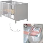 roba Co-Sleeper 60 x120 cm with mattress Taupe kiságy