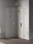 NEW TRENDY Eventa Gold Shine cabină de duș 90x80 cm dreptunghiular auriu luciu/sticlă transparentă EXK-4754 (EXK4754)
