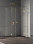NEW TRENDY Eventa Gold Shine cabină de duș 110x100 cm dreptunghiular auriu luciu/sticlă transparentă EXK-4787 (EXK4787)