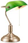 Brilagi - BANK OFFICE asztali lámpa 1xE27/60W/230V réz/zöld L352-ZE/MOS (BG0804)