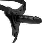 Fetish Submissive Harness Fetish szubmisszív heveder - realisztikus fekete szilikon 15 cm