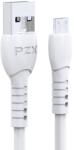 PZX Кабел PZX V147, от USB A(м) към USB Micro B(м), 2m, бял (V147)