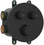 SAPHO Iconic Smartselect falba süllyesztett termosztatikus csaptelep, 2-irányú, matt fekete RP032B (RP032B)