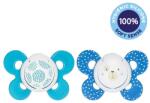 Chicco Physio Comfort szilikon cumi 6-16 hónapos fiúknak - pöttyös/mackós 2 db