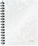 Leitz Caiet cu spirala A5, 80 file, matematica, alb, LEITZ WOW (LZ46410001)