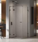NEW TRENDY Eventa Black Chrome cabină de duș 110x100 cm dreptunghiular negru luciu/sticlă transparentă EXK-6161 (EXK6161)