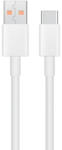 Xiaomi Оригинален USB-C Кабел за Xiaomi 6A с Бързо Зареждане 1m, Бял (BHR6032GLEU)