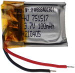 utángyártott RC modell akku- 100mAh 3.7V Li-polymer, without plug - VHBW (888400301)
