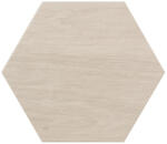BESTILE Gresie hexagonala portelanata tip lemn Atlas Hexa Blanco, 25.8x29 cm, alb, finisaj lucios (8435259935100)