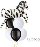  Héliumos luficsokor, zebra - INGYENES GLS szállítással (LUFI158199)