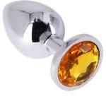 Passion Labs Dop Anal Metallic Buttplug, Small, Argintiu/Galben, Passion Labs