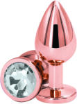 Passion Labs Dop Anal Charm Anal Plug Medium, Rose Gold, Piatra Transparenta, Passion Labs