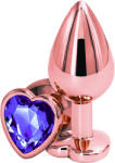 Passion Labs Dop Anal Brilliant Anal Plug Small, Rose Gold, Piatra Mov, Passion Labs
