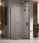 NEW TRENDY Eventa Black Chrome zuhanykabin 110x80 cm négyszögletes fekete fényes/átlátszó üveg EXK-6179 (EXK6179)