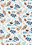  Mintás textil pelenka 1db-os - kék virág - babyshopkaposvar