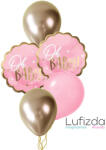  Héliumos luficsokor babaszületésre Oh Baby, kislány, Girl - INGYENES GLS szállítással (LUFI576306)