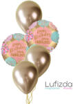  Héliumos luficsokor szülinapra, Happy Birthday - INGYENES GLS szállítással (LUFI889981)