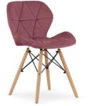 Klubfotel Étkezőszék LAGO - sötétrózsaszín bársony