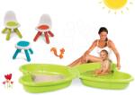 Smoby Set nisipar Fluture Smoby cu jet de apă şi măcuță Picnic cu două scăunele KidChair Red de la 24 luni (SM310143-3)