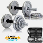 VSL Sports VSL140531 Set de gantere 2x 10kg în cazul (VSL140531)