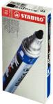 STABILO Mark-4-All 10db/csomag fekete gömb hegyű alkoholos marker 651/46B10 (651/46B10)