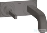 Hansgrohe AXOR Citterio falsík alatti mosdó csaptelep 22 cm-es kifolyóval, szálcsiszolt fekete króm 39115340 (39115340)