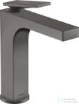 Hansgrohe AXOR CITTERIO 160 mosdó csaptelep nem zárható leeresztővel, rombuszmetszéses fogantyúval, szálcsiszolt fekete króm 39081340 (39081340)