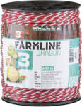 FarmLine cablu pentru gard electric Dragon 3 (Lungime: 400 m | Diametru: 3 mm | Fibre conductoare: 4 x 0, 28 mm TriCond | Rezistența: 0, 47 Ohm/m | Rezistența la tracțiune: 300 kg | Lungimea recomandată a gard