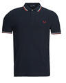 Fred Perry Rövid ujjú galléros pólók TWIN TIPPED FRED PERRY SHIRT Kék EU 3XL