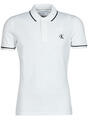 Calvin Klein Jeans Rövid ujjú galléros pólók TIPPING SLIM POLO Fehér EU L