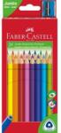 Faber-Castell Creioane colorate jumbo 20 culori + ascutitoare Faber-Castell (FC116520) - dacris