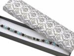 Elegance Fekete - fehér mintás papírdoboz 45x200x25 mm (KR-9)