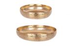 Bizzotto Set 2 boluri decorative aluminiu auriu Varanasi 30.5x7 cm, 38x8 cm (0182972) Tava