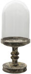 Clayre & Eef Platou decorativ metal cupola sticla 21x49 cm (6GL3011L) Tava