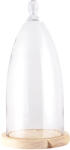 Clayre & Eef Platou decorativ lemn cupola sticla 19x41 cm (6GL3006) Tava