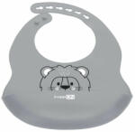 FreeON Baveta, FreeON, Moale, Din silicon, Fara BPA, Cu buzunar, 31 x 24 cm, Lion Grey (49430) Bavata