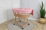 Ourbaby® Fonott babaágy felszereléssel - ódon rózsaszín