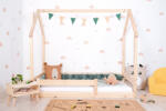 Ourbaby Gyermek Montessori ágy Kéményház - natúr